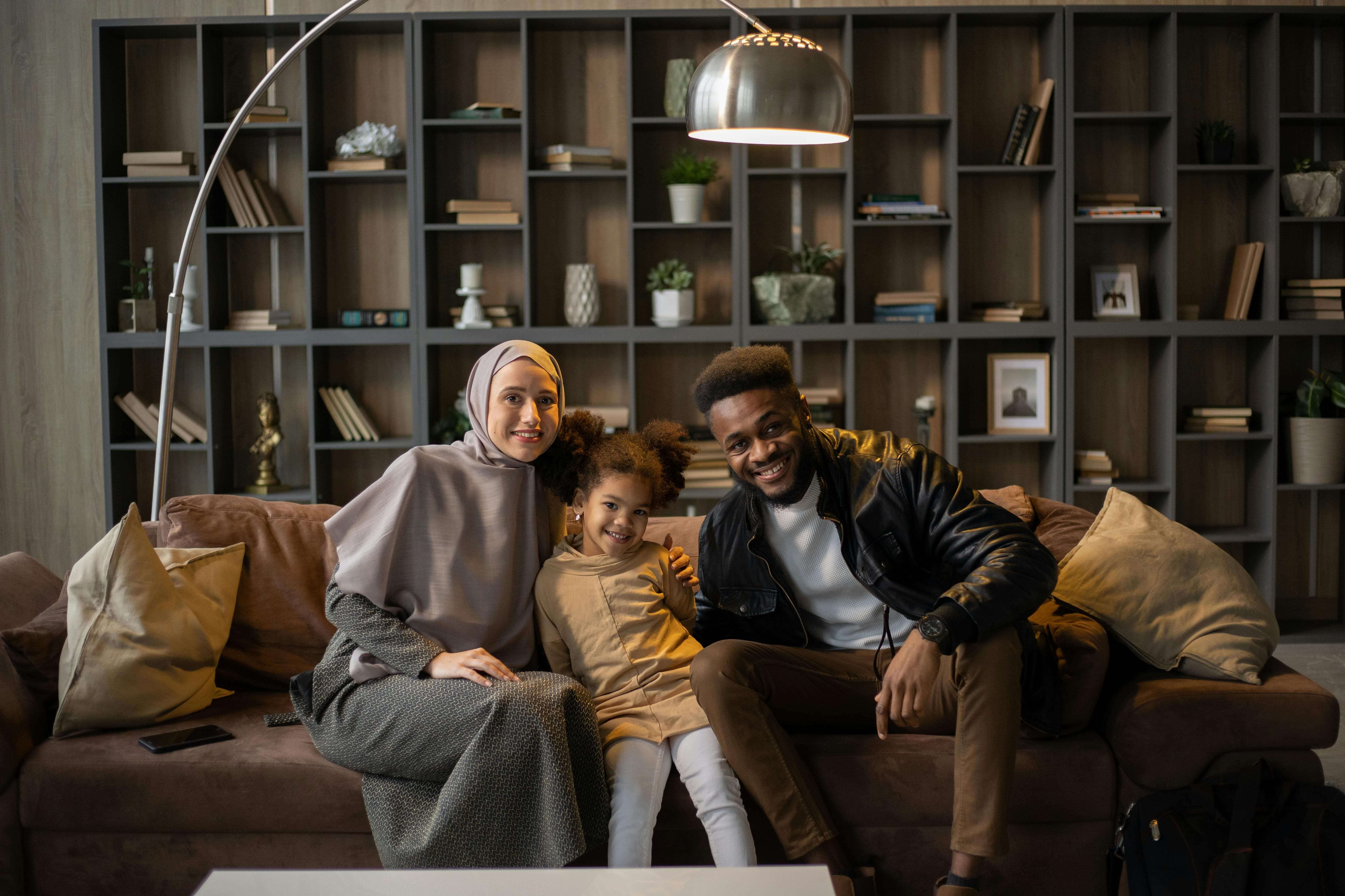 Family learning Arabic together online
